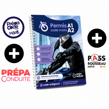 Prépacode + Pass Moto + Livre code ETM 192 pages + Prépa Conduite